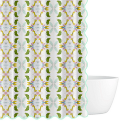 Dogwood Scalloped Shower Curtain 72" x 72"