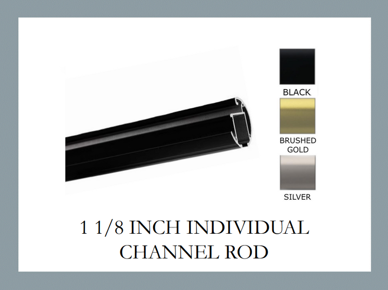 1 1/8 Inch Individual Iron Channel Rod - Customizable to ANY Length