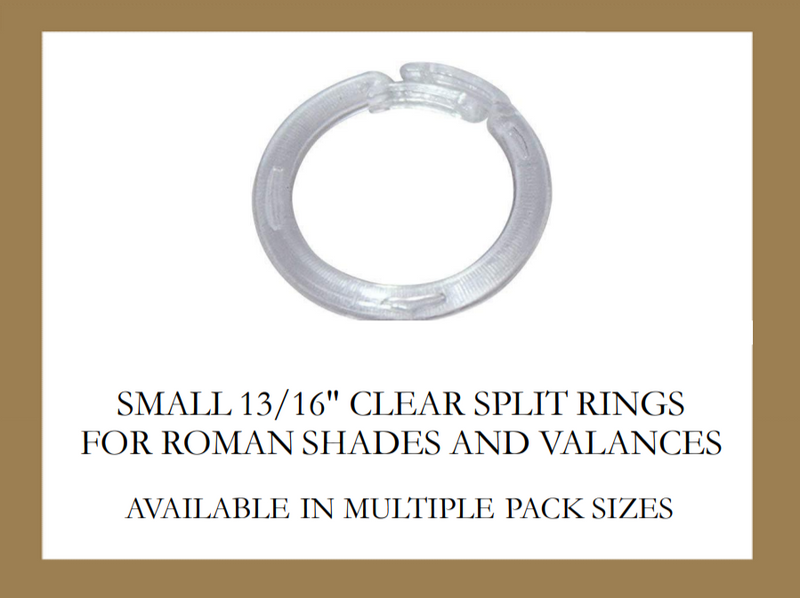 Small Clear Split Rings For Roman Shades - Available in Multiple Pack Sizes