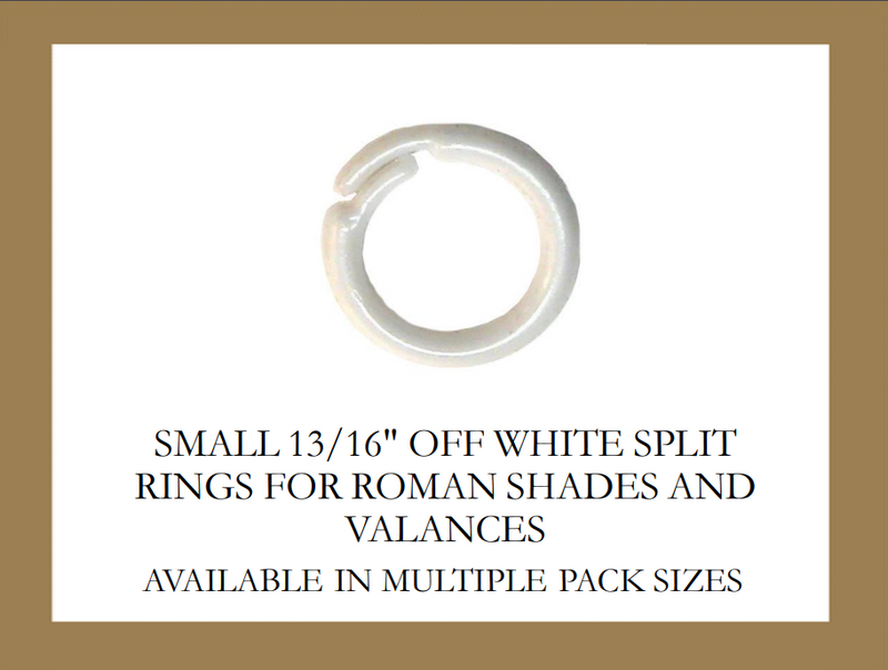 Small Off-White Plastic Split Rings - Available in Multiple Pack Sizes