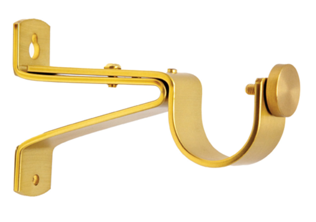 1 3/8 Inch - Adjustable Bracket - Available in Brushed Gold, Silver, and Black Finishes - IF&D Fabrics and Drapes