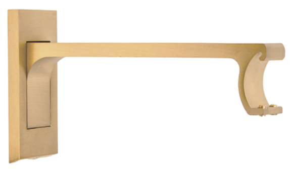 1 3/8 Inch - Extended Channel Track Bracket - Available in Brushed Gold, Silver, and Black Finishes - IF&D Fabrics and Drapes