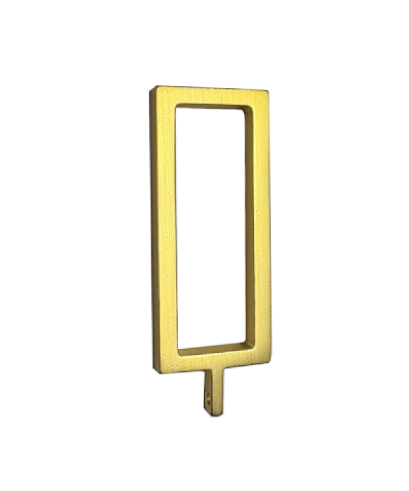 Acrylic Lucite Rectangular Curtain Rod Set - New Brushed Gold