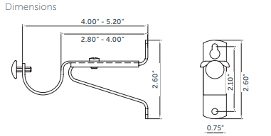 Iron 1 1/8 Inch Round Drapery Rod Set - Includes Curtain Rod, Adjustable Length Brackets, Flat Rings, and End Caps