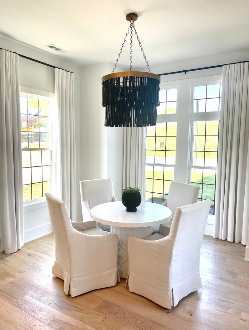 Custom Blackout Curtain - Choose Pinch, Euro, or Inverted Pleat - 117" Long - 40" or 60" Wide - Option to add Trim - Samples Available By Request