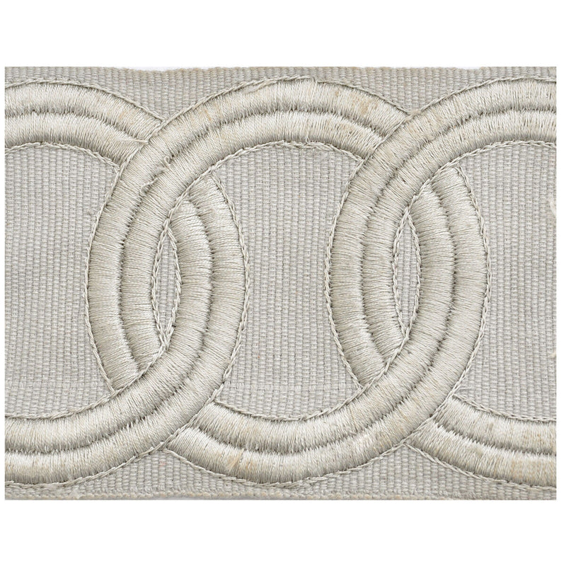 KRAVET COUTURE - GRECIAN BRAID- GREY FROST - Fabric by the Yard GREY FROST