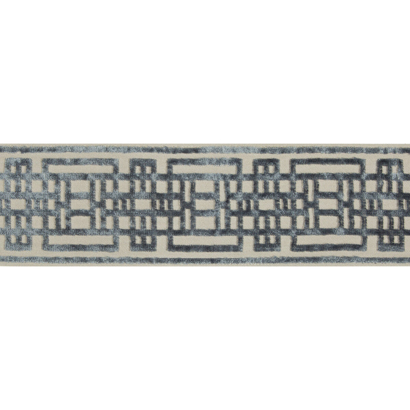 KRAVET DESIGN - CIRCUIT BORDER- SLATE - Fabric by the Yard SLATE
