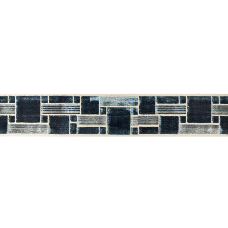 KRAVET DESIGN - BRICK PATH- INDIGO - Fabric by the Yard INDIGO