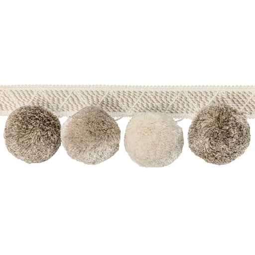 KRAVET COUTURE - PHUKET POMS- STONE - Fabric by the Yard STONE