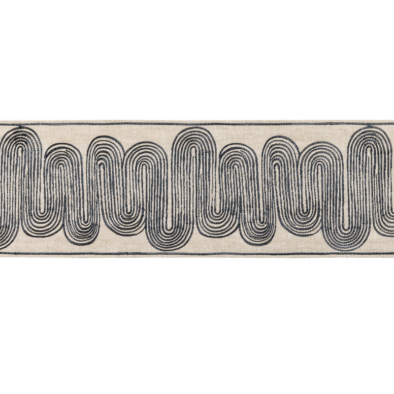 KRAVET COUTURE - ISCHIA TAPE- STEEL - Fabric by the Yard STEEL