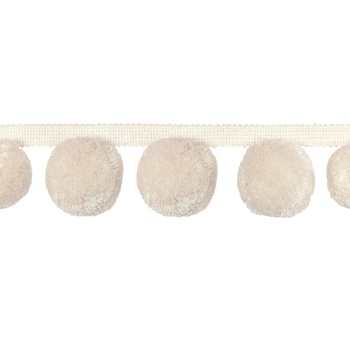 KRAVET COUTURE - JUNGLE POMS- IVORY - Fabric by the Yard IVORY