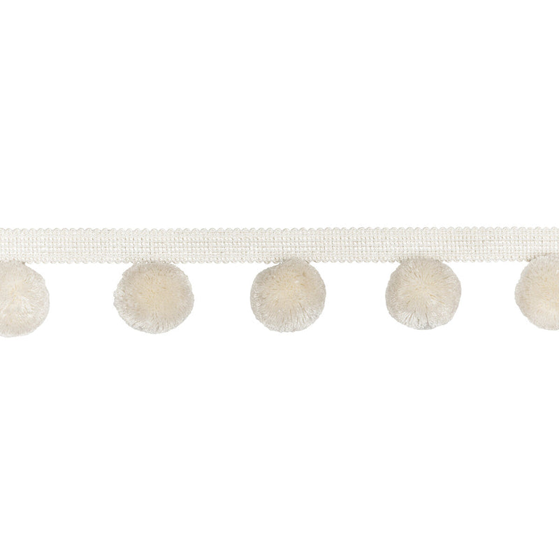 KRAVET COUTURE - PARADISE POMS- IVORY - Fabric by the Yard IVORY