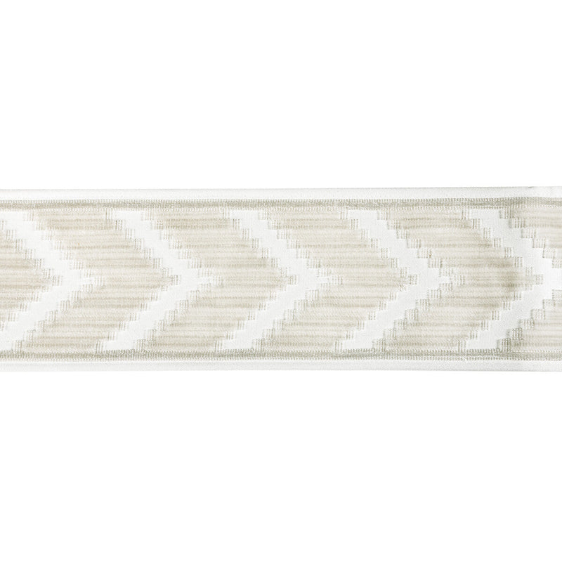 KRAVET COUTURE - CHEVRON VELVET TAPE- BLANC - Fabric by the Yard BLANC