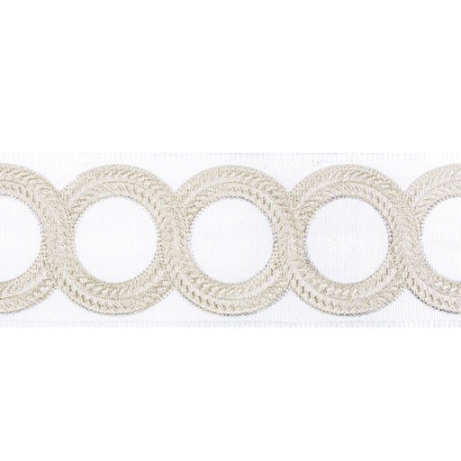 KRAVET COUTURE - LOOPED TAPE- LIGHT SILVER - Fabric by the Yard LIGHT SILVER