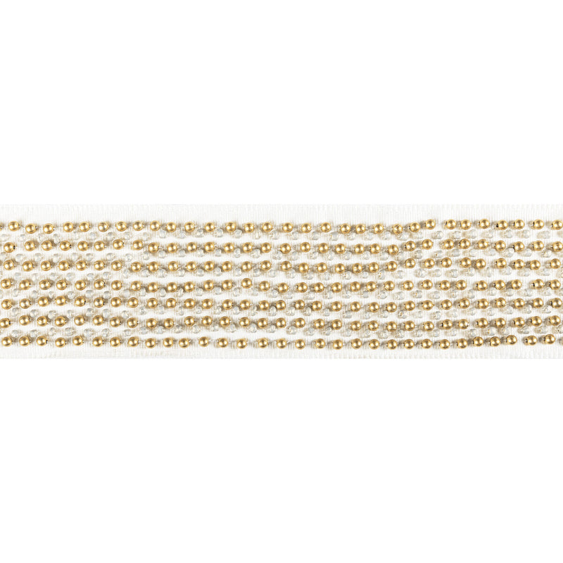 KRAVET COUTURE - GALAXY BEAD TAPE- GOLD - Fabric by the Yard GOLD