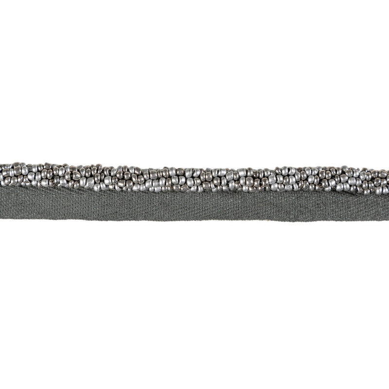 KRAVET COUTURE - LUXE BEAD CORD- PLATINUM - Fabric by the Yard PLATINUM
