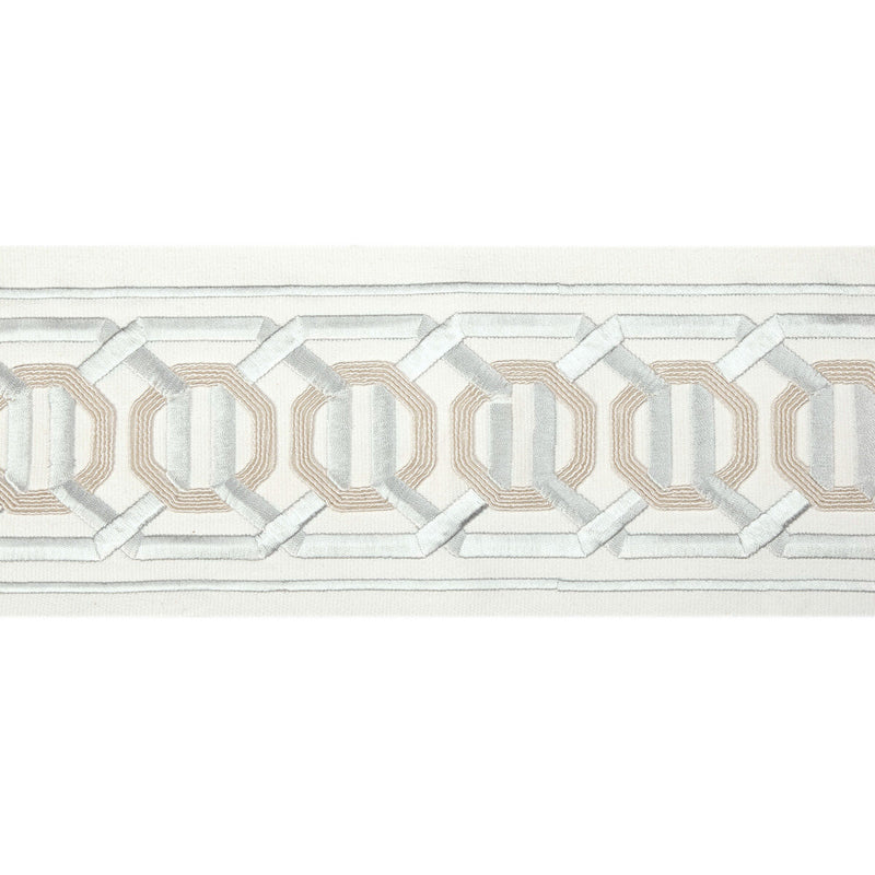 KRAVET COUTURE - OCTAGON WIDE TAPE- SILVER - Fabric by the Yard SILVER
