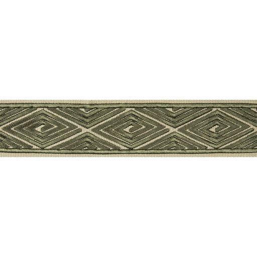 BRUNSCHWIG & FILS - LABYRINTHE TAPE- GREEN - Fabric by the Yard GREEN