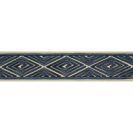 BRUNSCHWIG & FILS - LABYRINTHE TAPE- NAVY - Fabric by the Yard NAVY