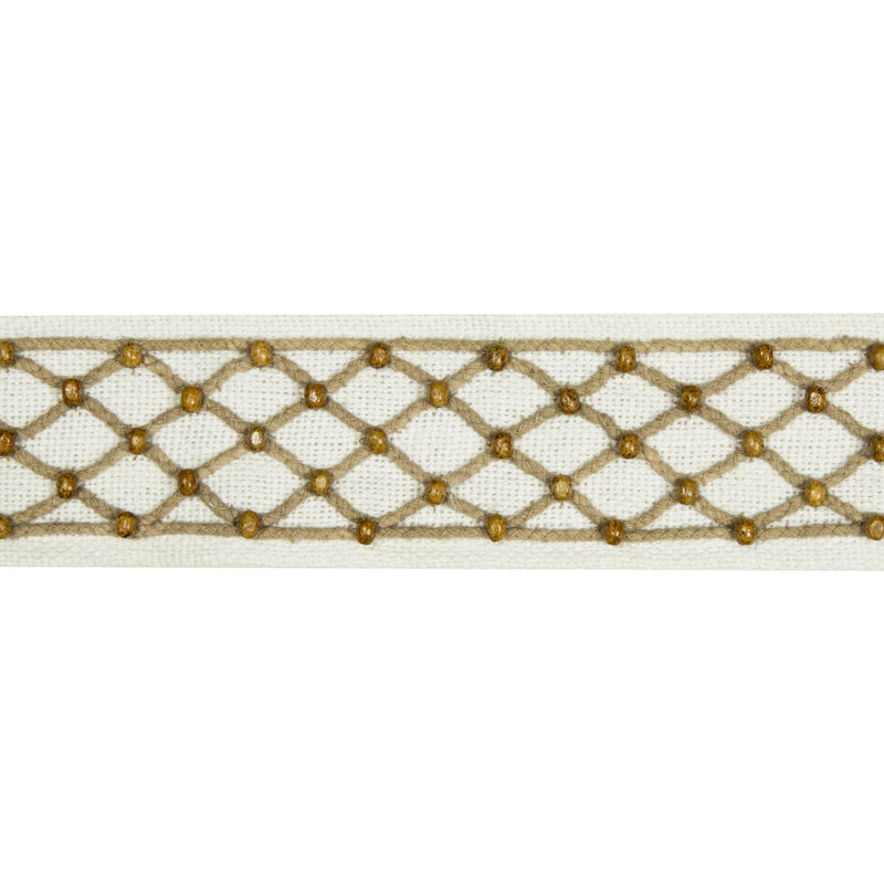 BRUNSCHWIG & FILS - LE BOISE TAPE- SAND - Fabric by the Yard SAND