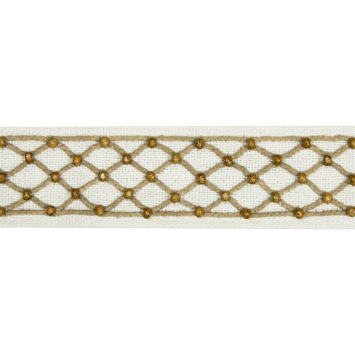 BRUNSCHWIG & FILS - LE BOISE TAPE- SAND - Fabric by the Yard SAND