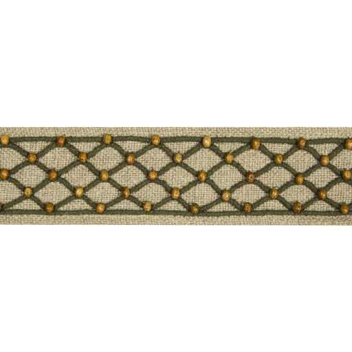 BRUNSCHWIG & FILS - LE BOISE TAPE- GREEN - Fabric by the Yard GREEN