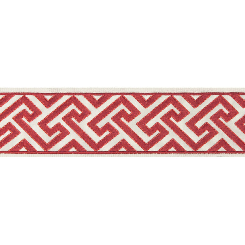 BRUNSCHWIG & FILS - SANCHI TAPE- RED - Fabric by the Yard RED
