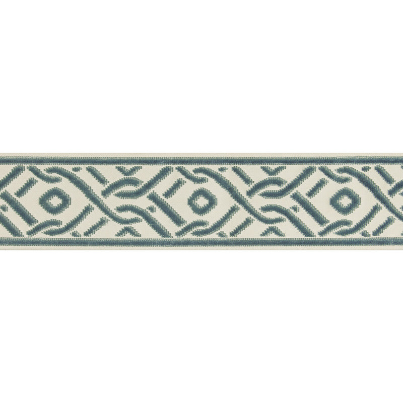 BRUNSCHWIG & FILS - PAILOU TAPE- TEAL - Fabric by the Yard TEAL