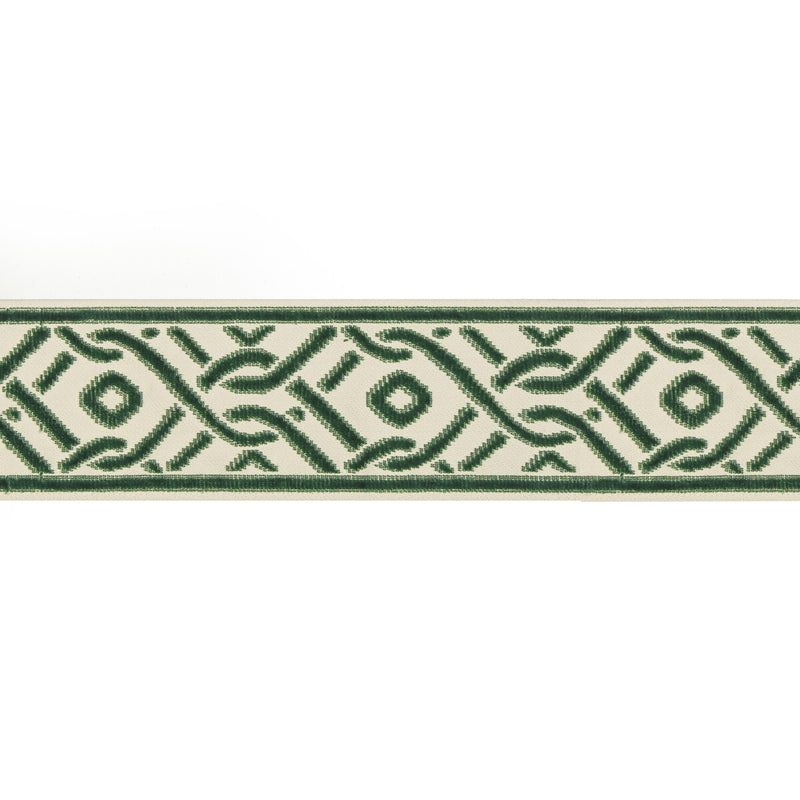 BRUNSCHWIG & FILS - PAILOU TAPE- EVERGREEN - Fabric by the Yard EVERGREEN