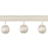 BRUNSCHWIG & FILS - CLAUDE BALL FRINGE- SNOW - Fabric by the Yard