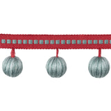 BRUNSCHWIG & FILS - CLAUDE BALL FRINGE- AQUA - Fabric by the Yard