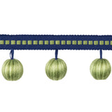 BRUNSCHWIG & FILS - CLAUDE BALL FRINGE- NAVY - Fabric by the Yard