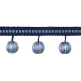 BRUNSCHWIG & FILS - CLAUDE BALL FRINGE- BLUE - Fabric by the Yard