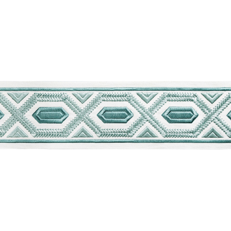 BRUNSCHWIG & FILS - AVRIL TAPE- AQUA - Fabric by the Yard AQUA