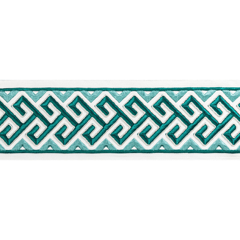 BRUNSCHWIG & FILS - AUDETTE TAPE- AQUA - Fabric by the Yard AQUA