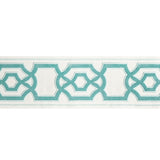BRUNSCHWIG & FILS - CERISE TAPE- AQUA - Fabric by the Yard