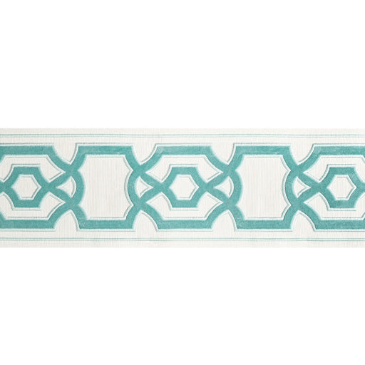 BRUNSCHWIG & FILS - CERISE TAPE- AQUA - Fabric by the Yard AQUA