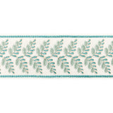 BRUNSCHWIG & FILS - FOUGERE BORDER- AQUA - Fabric by the Yard