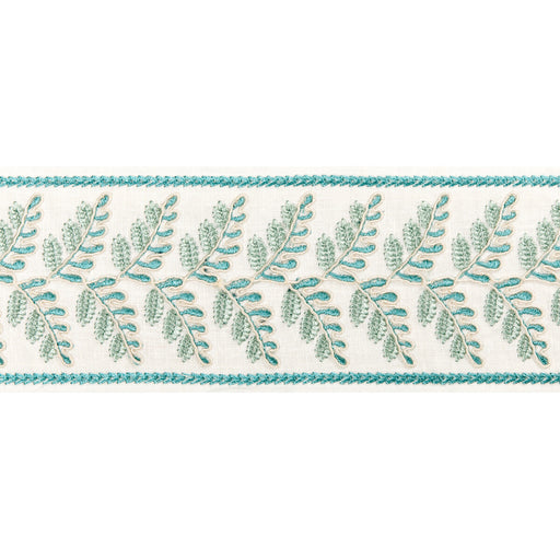 BRUNSCHWIG & FILS - FOUGERE BORDER- AQUA - Fabric by the Yard AQUA
