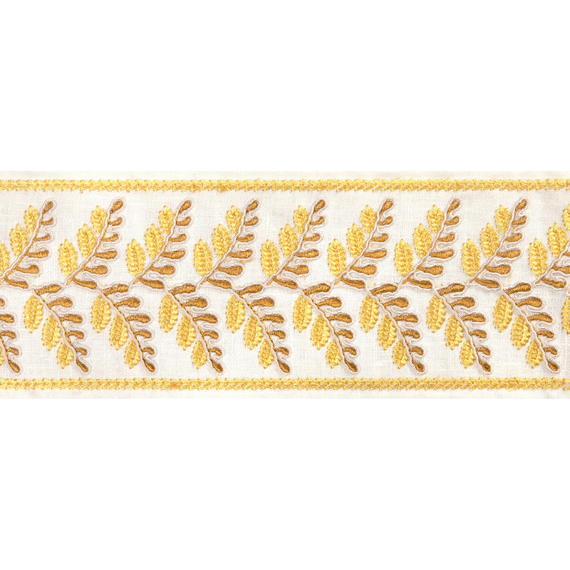 BRUNSCHWIG & FILS - FOUGERE BORDER- CANARY - Fabric by the Yard CANARY