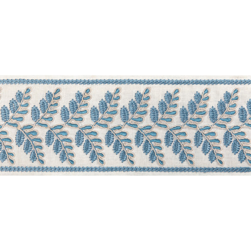 BRUNSCHWIG & FILS - FOUGERE BORDER- BLUE - Fabric by the Yard BLUE