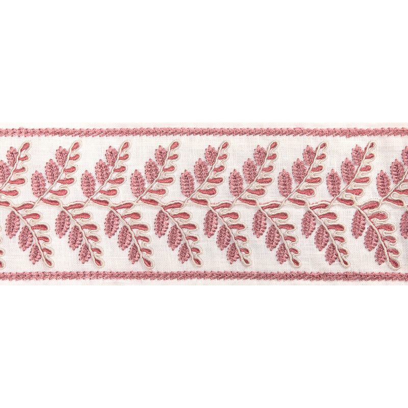 BRUNSCHWIG & FILS - FOUGERE BORDER- ROSEWOOD - Fabric by the Yard ROSEWOOD