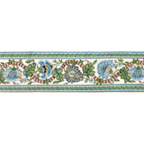 BRUNSCHWIG & FILS - LAURIS BORDER- AQUA/LEAF - Fabric by the Yard