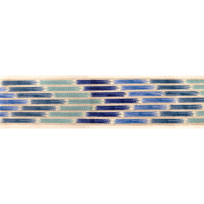 BRUNSCHWIG & FILS - CASCADE BORDER- BLUE/SKY - Fabric by the Yard BLUE/SKY