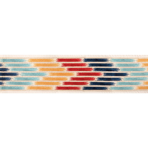 BRUNSCHWIG & FILS - CASCADE BORDER- RED/BLUE - Fabric by the Yard RED/BLUE