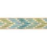 BRUNSCHWIG & FILS - CASCADE BORDER- TEAL/GREEN - Fabric by the Yard