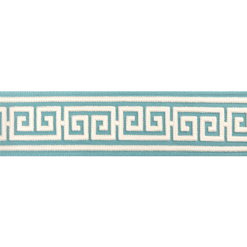 BRUNSCHWIG & FILS - PAROS TAPE- AQUA - Fabric by the Yard AQUA