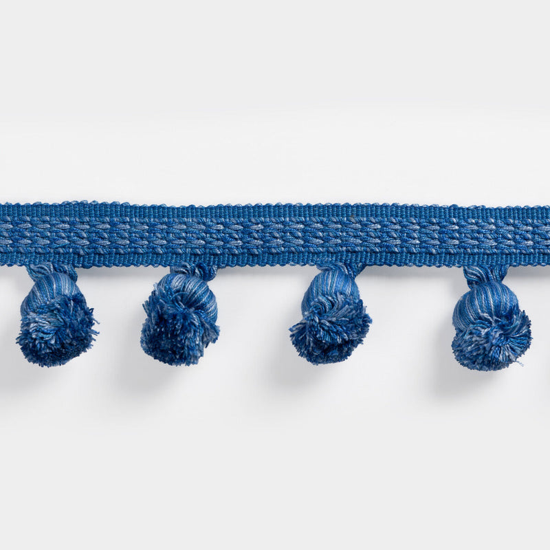 BRUNSCHWIG & FILS - MONTCEL POM FRINGE - BLUE - Fabric By The YARD