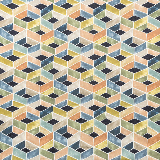KRAVET COUTURE - TESSERAE- INDIGO MULTI - Fabric by the Yard INDIGO MULTI