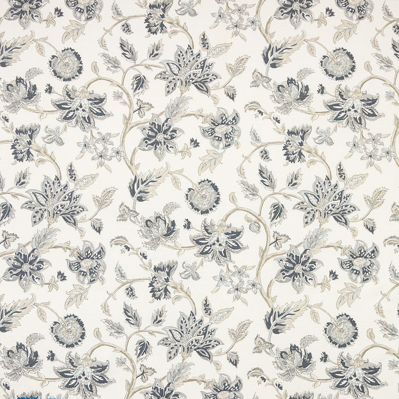 KRAVET BASICS - TIRU VINE- CHARCOAL - Fabric by the Yard CHARCOAL